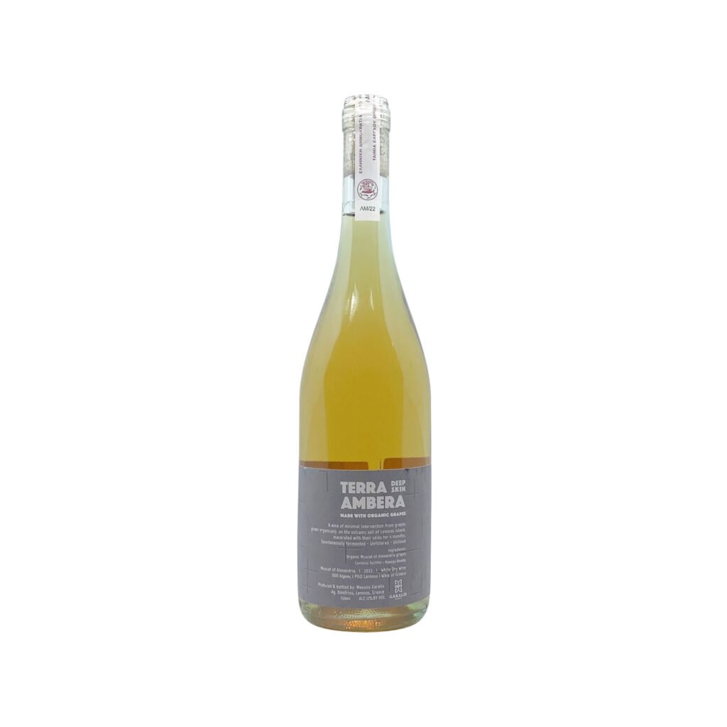 Terra Ambera Deep Skin - Garalis - Lemnos, Aegean Islands, Greece - Orange Natural Organic Wine - Muscat of Alexandria - Eklektikon