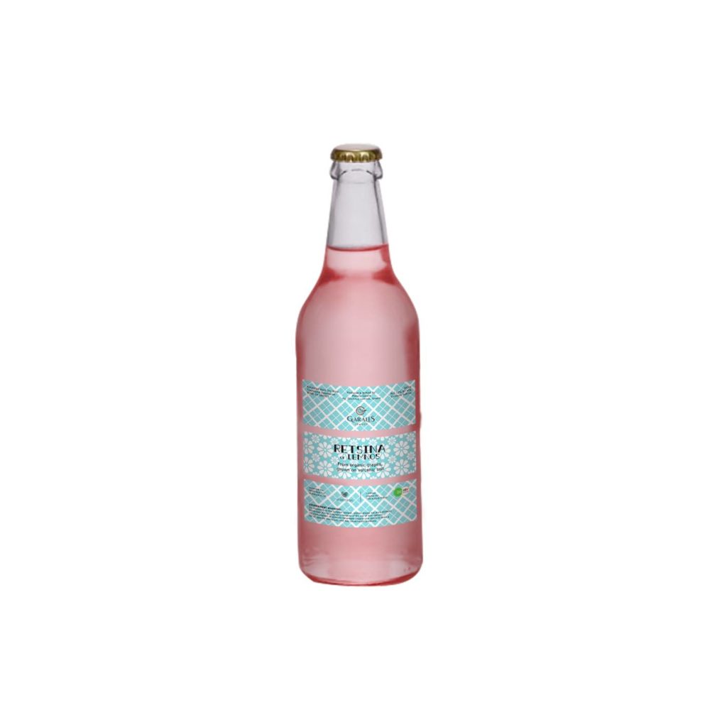 Retsina of Lemnos rosé - Garalis - Lemnos, Aegean Islands, Greece - Rosé Natural Organic Retsina Wine - Muscat of Alexandria & Limnio- Eklektikon