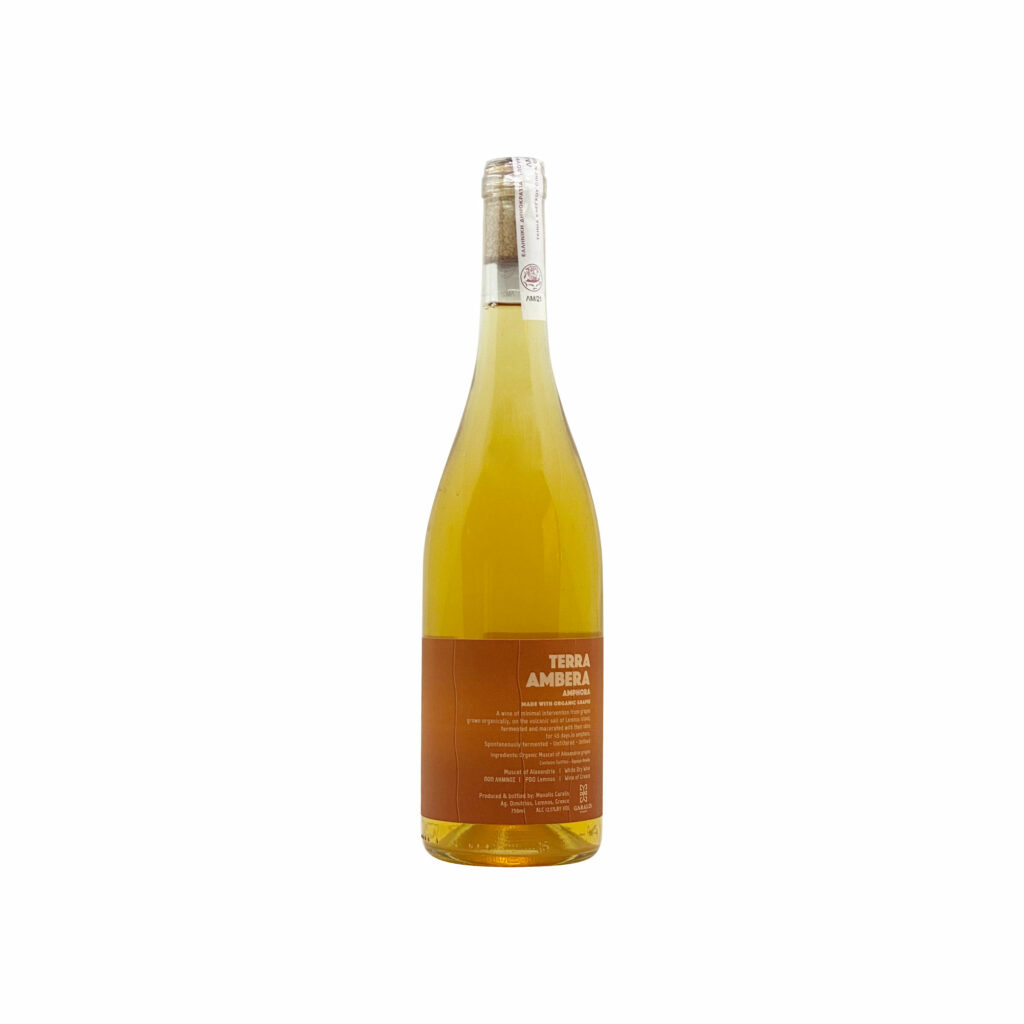 Garalis - Terra Ambera Amphora - Muscat of Alexandria - Orange Organic wine - Lemnos Island, Aegean sea, Greece - Volcanic - Eklektikon