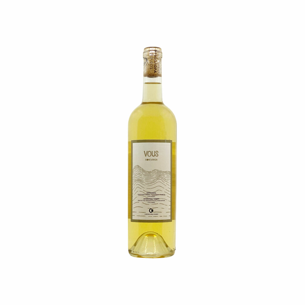Vous-Monemvasia - Chrysoloras winery - Organic natural white wine - Cyclades, Aegean sea, Greece - Eklektikon