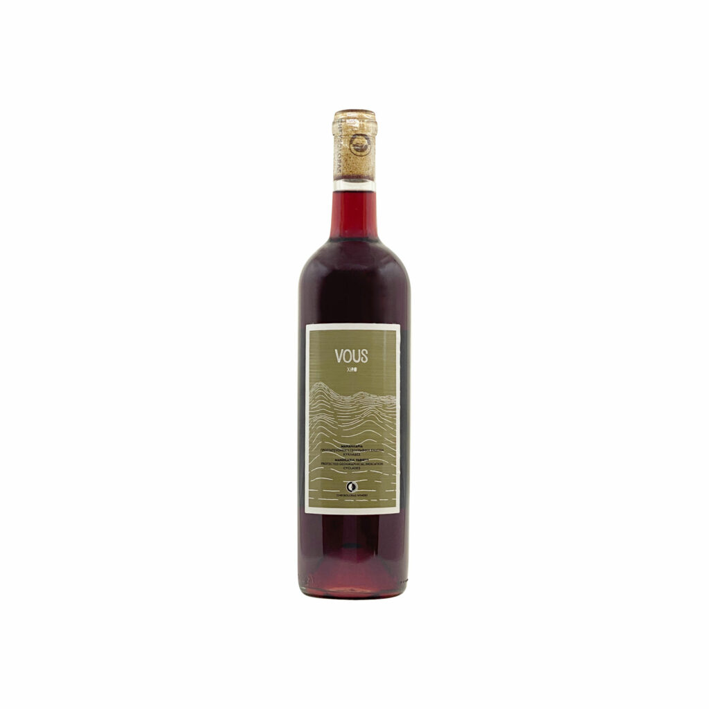 Vous Xiro - Mandilaria - Chrysoloras winery - Organic natural rosé - Cyclades, Aegean sea, Greece - Eklektikon